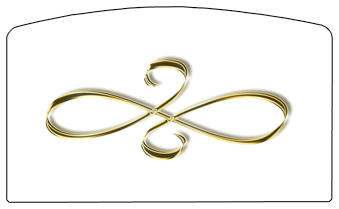 DACRO-601-GD-WT Gold Scroll White